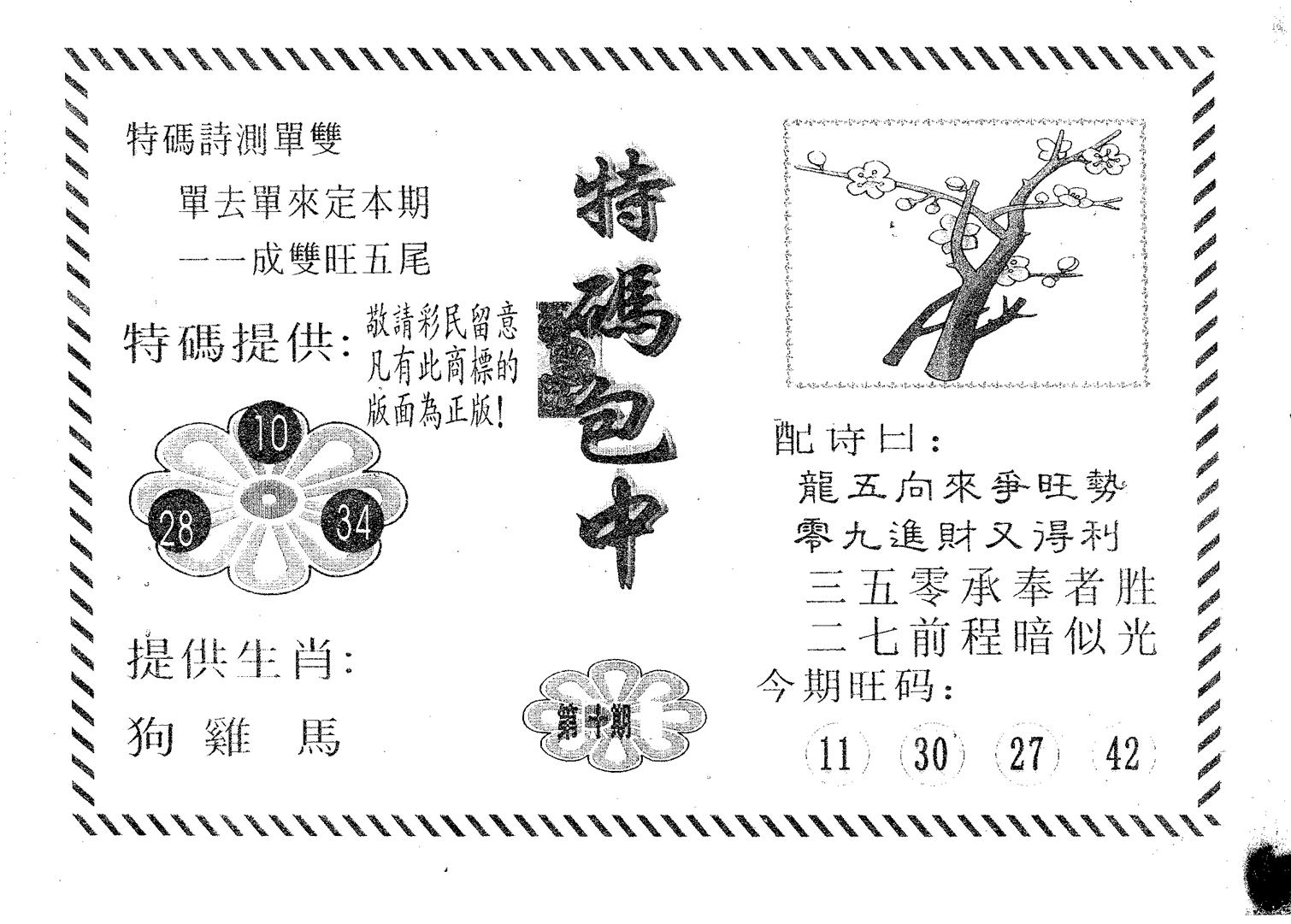 特码包中 第10期