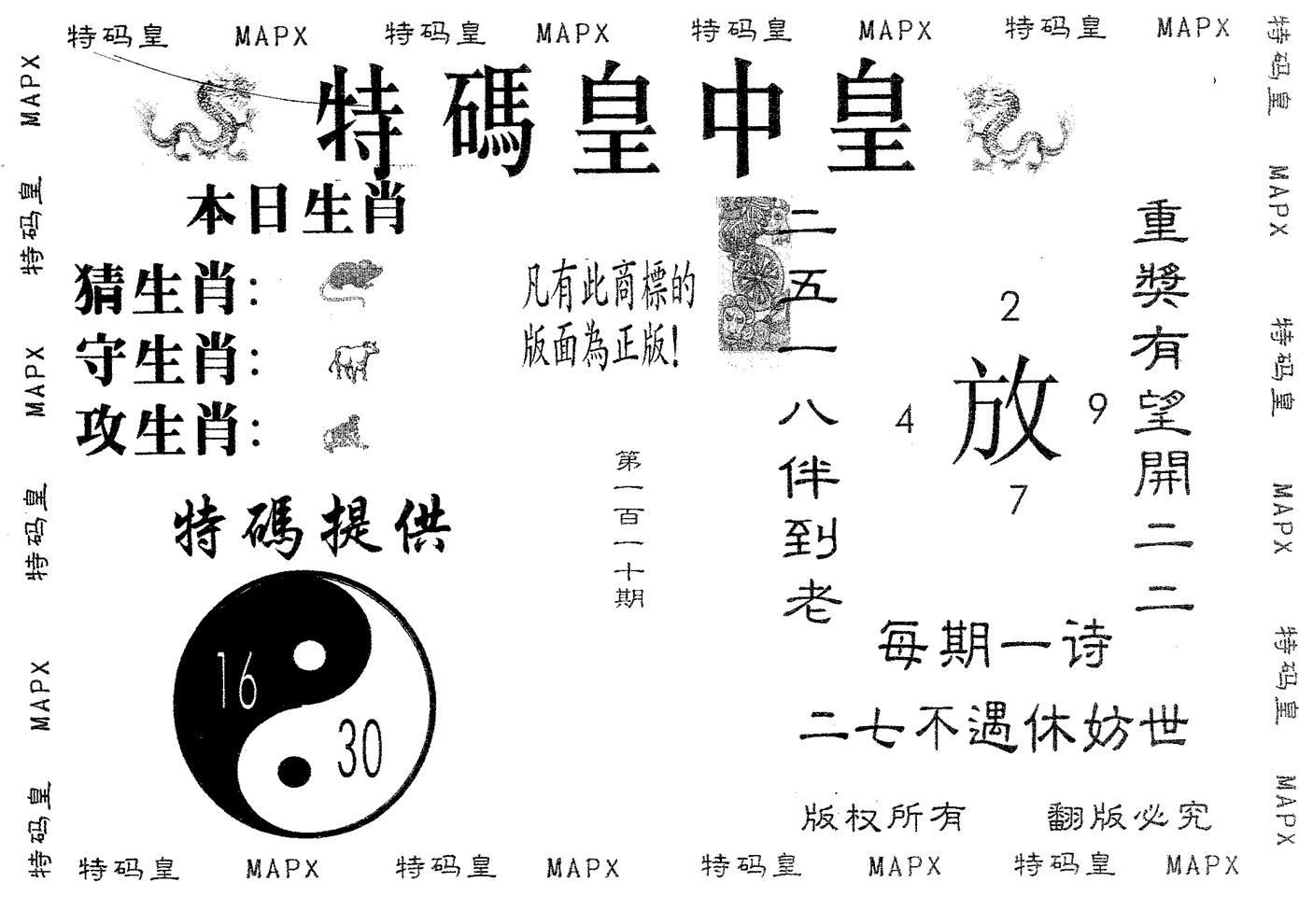 皇中皇A 第110期