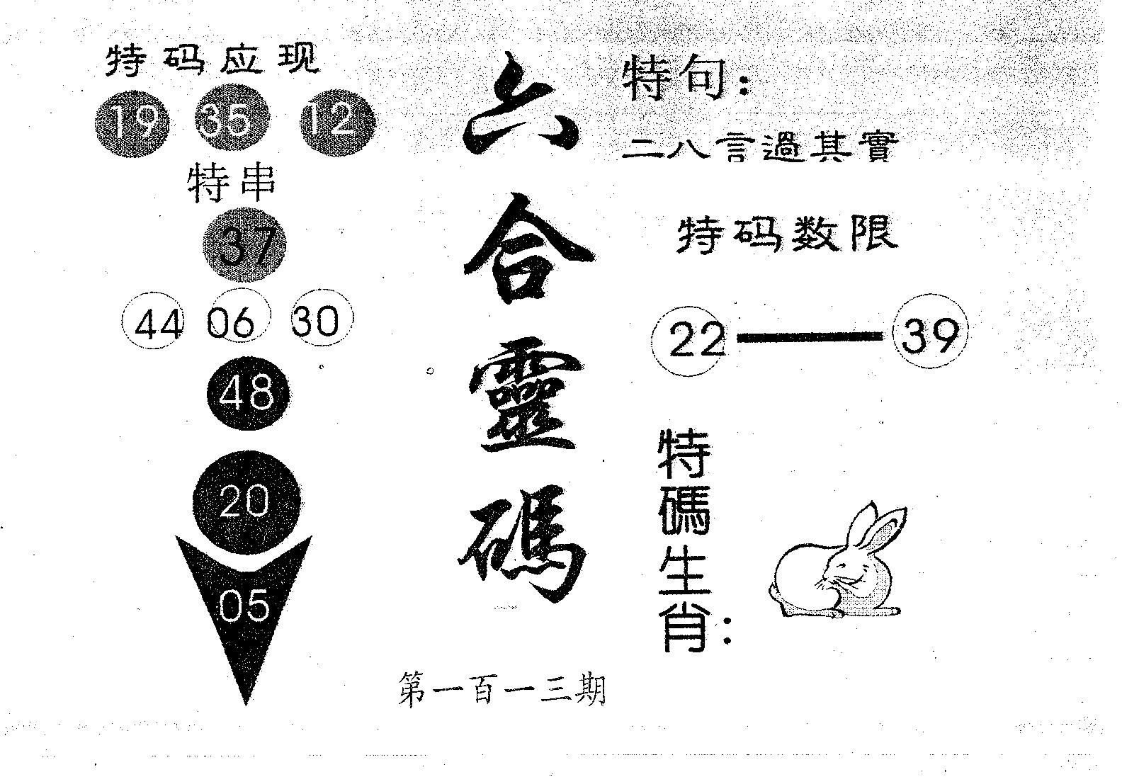 六合灵码 第113期