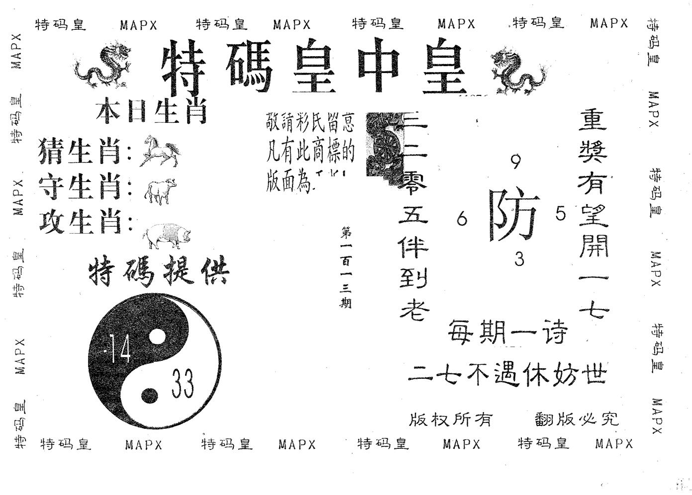 皇中皇A 第113期