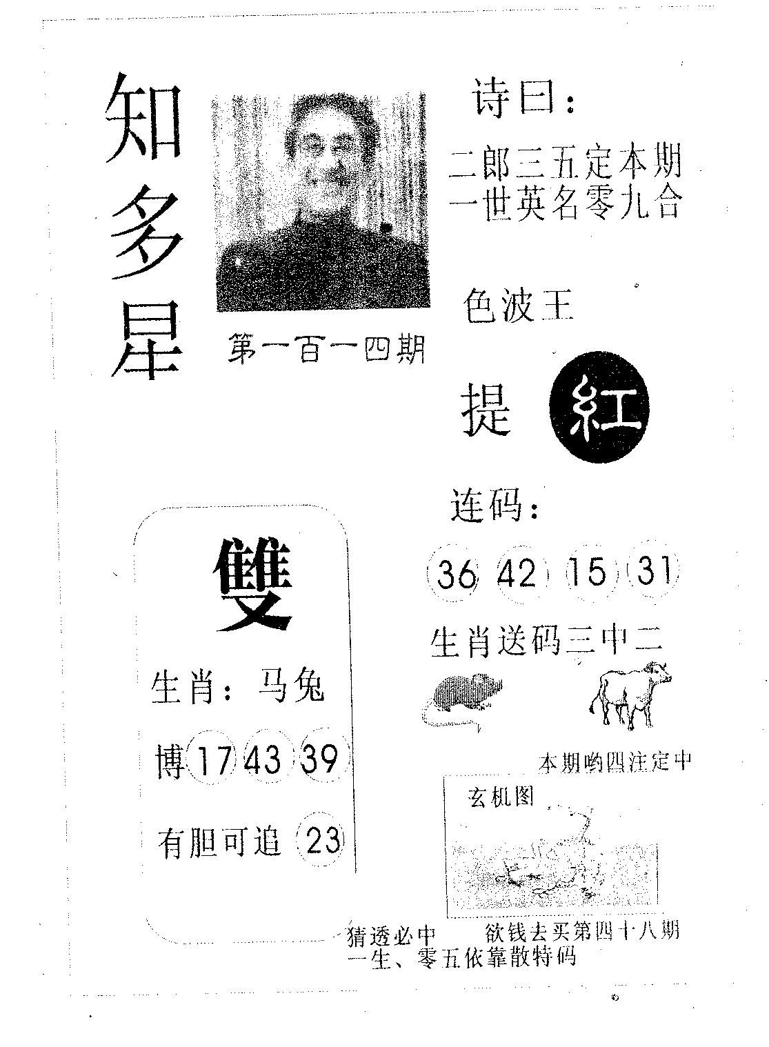 知多星 第114期