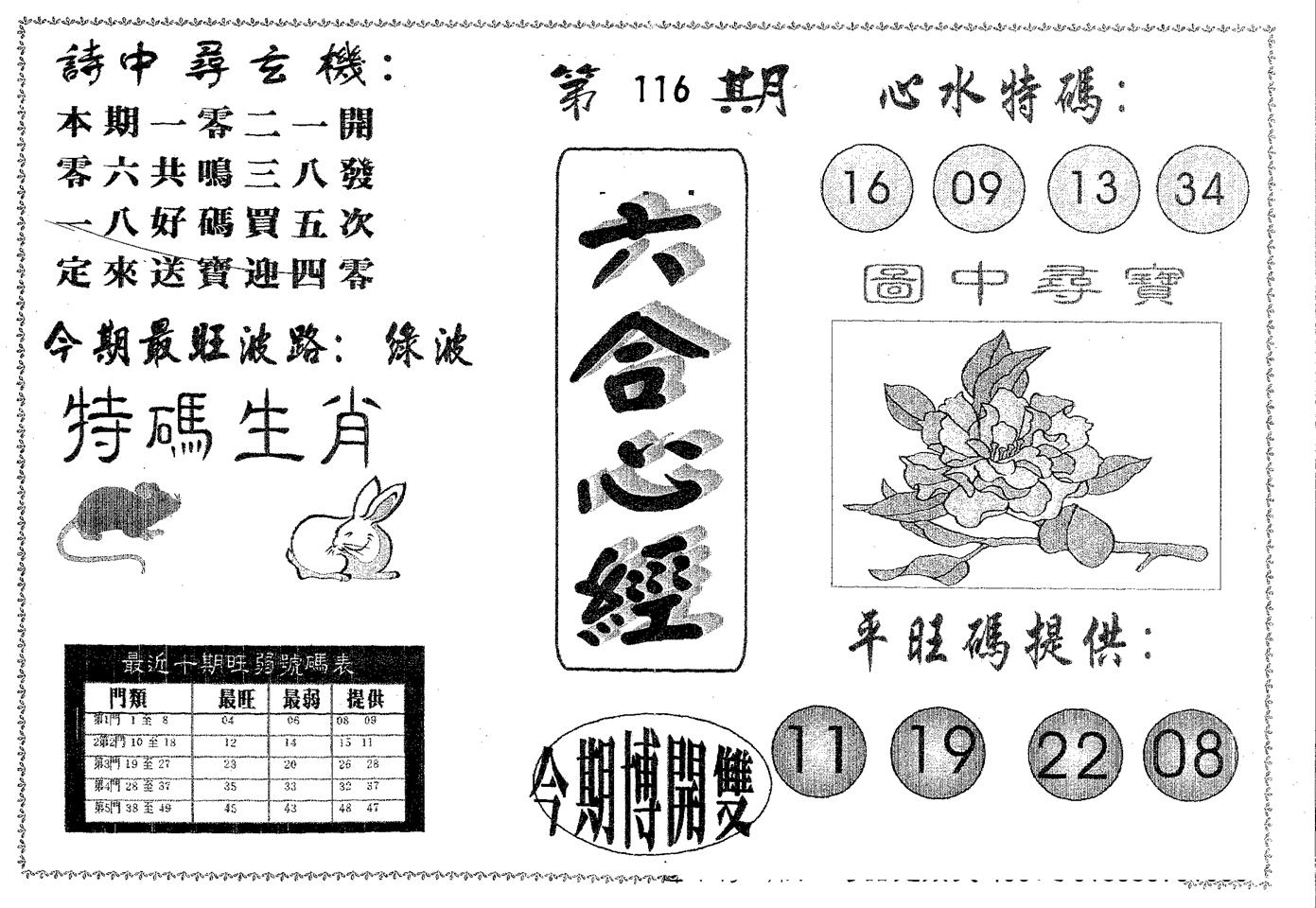 六合心经 第116期