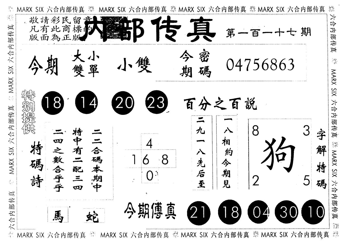 另版内部传真 第117期