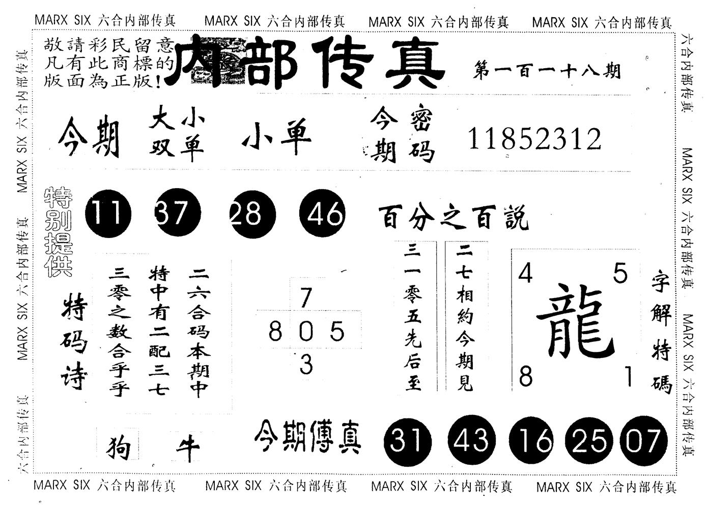 另版内部传真 第118期