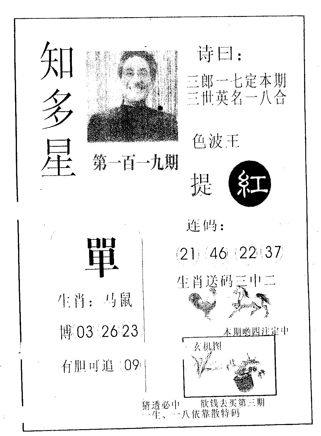知多星 第119期