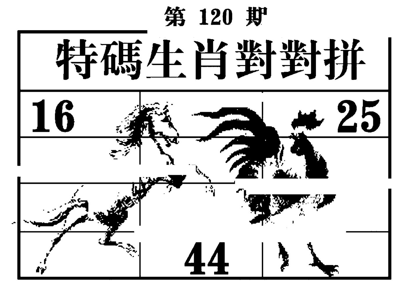 特码生肖对对拼 第120期