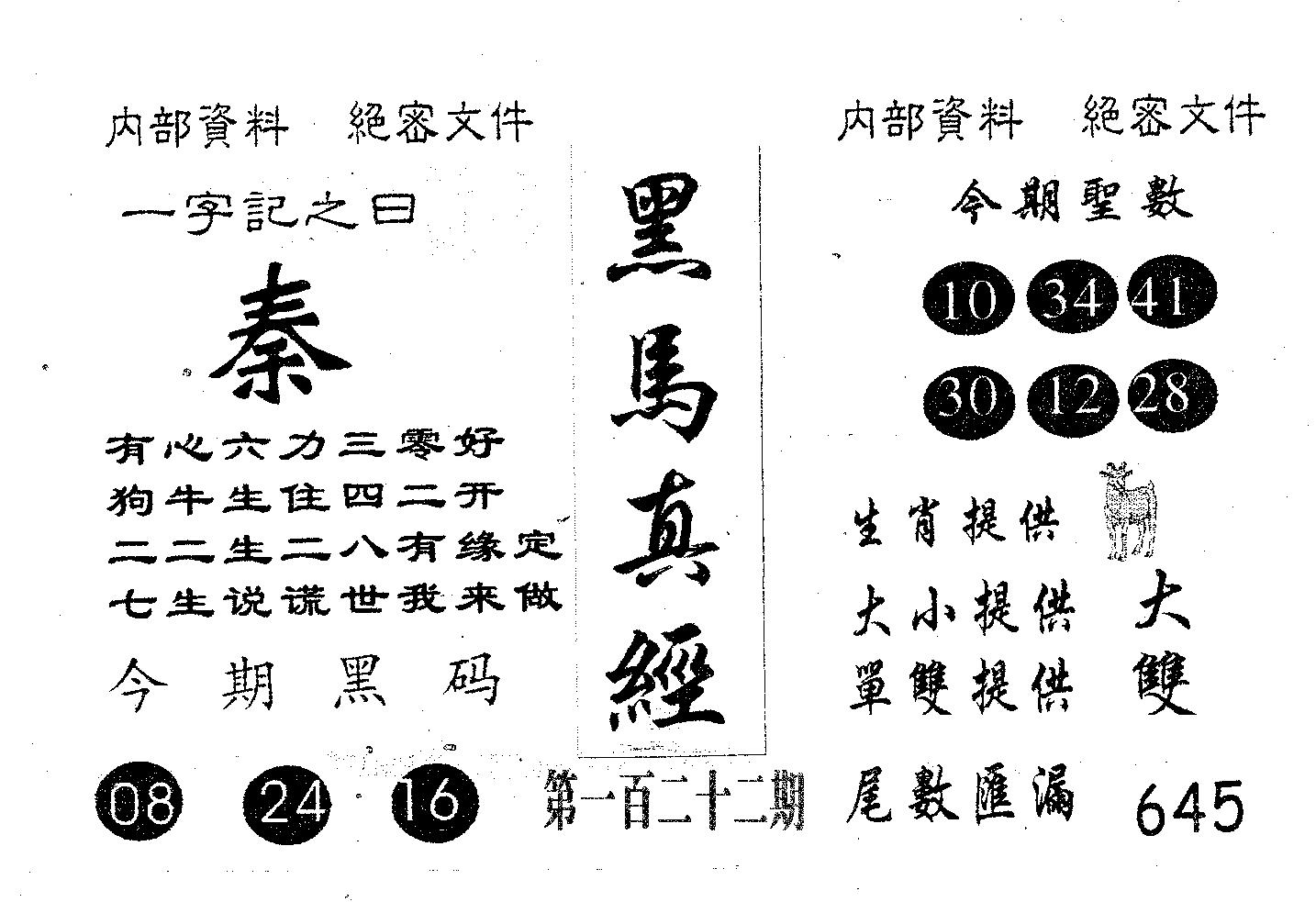 黑马真经 第122期