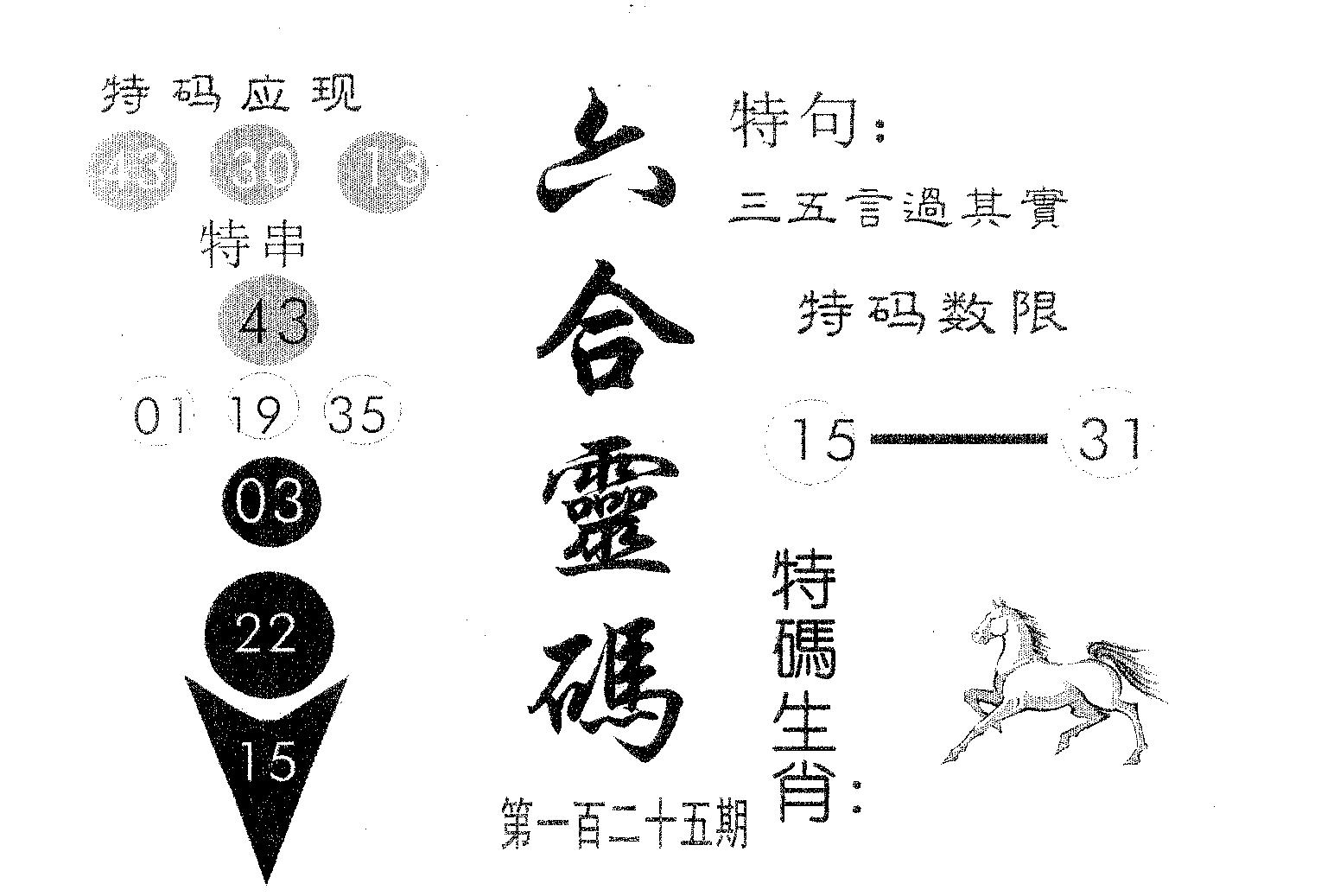 六合灵码 第125期