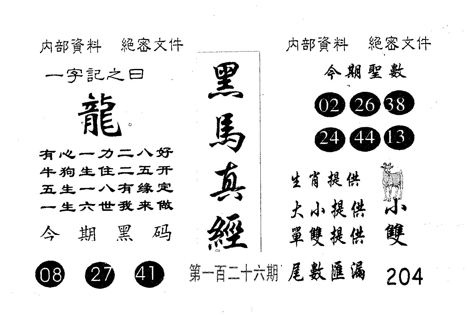 黑马真经 第126期