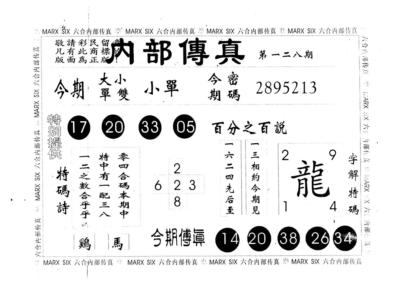 另版内部传真 第128期