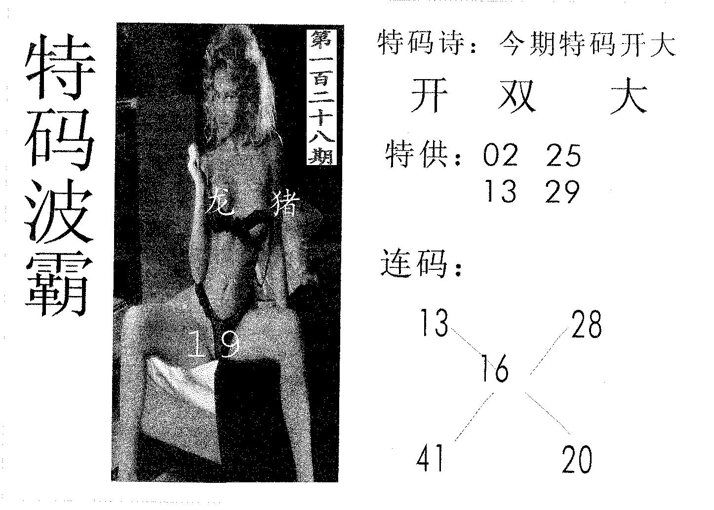 特码波霸 第128期
