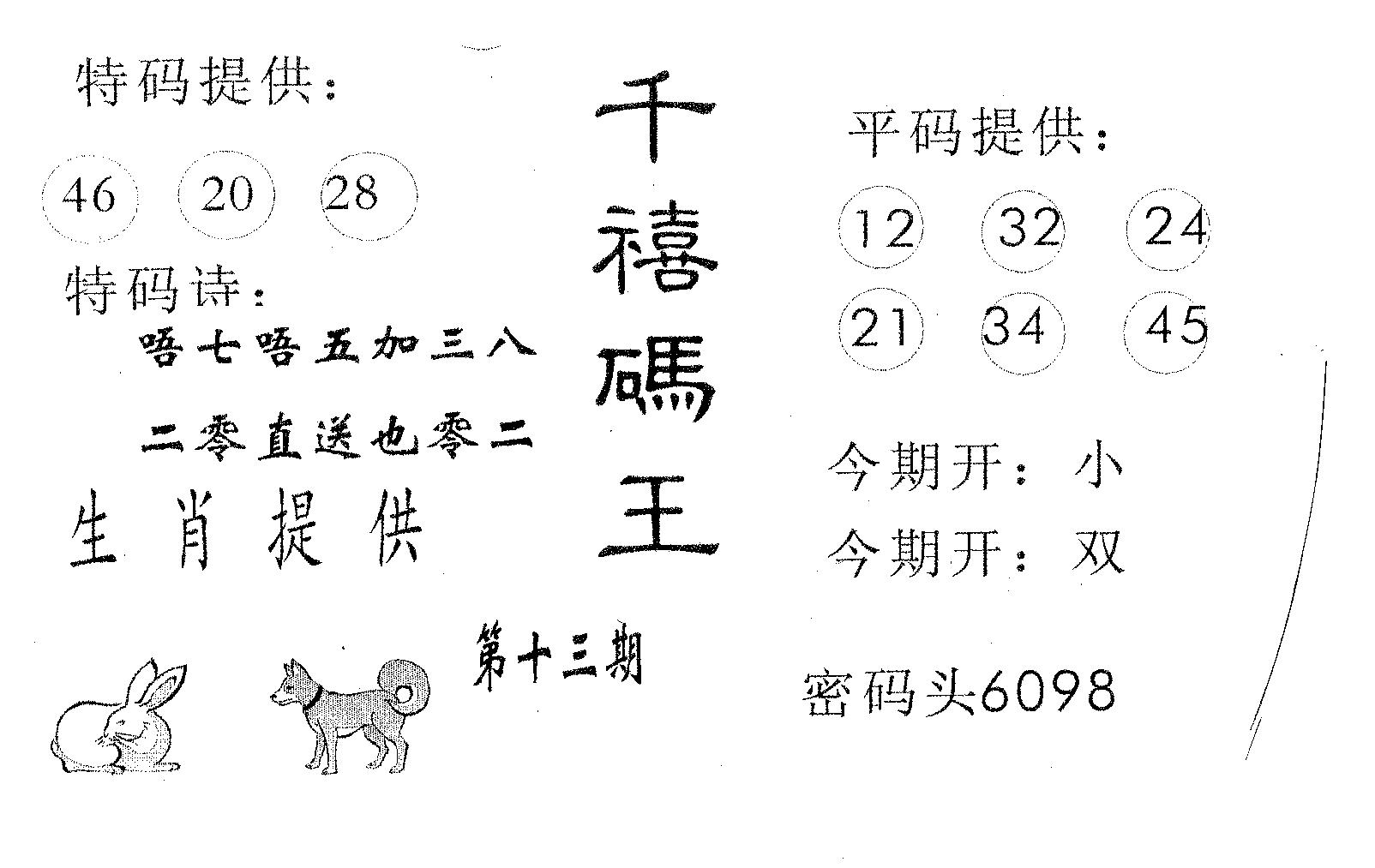 千禧码王 第13期