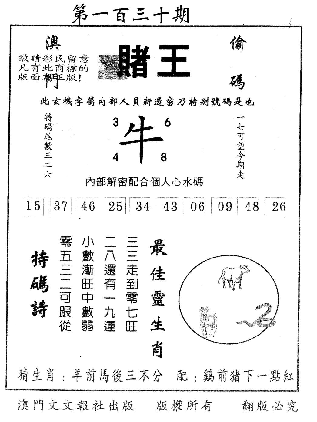 赌王 第130期