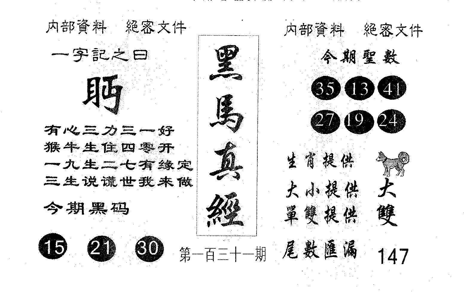 黑马真经 第131期