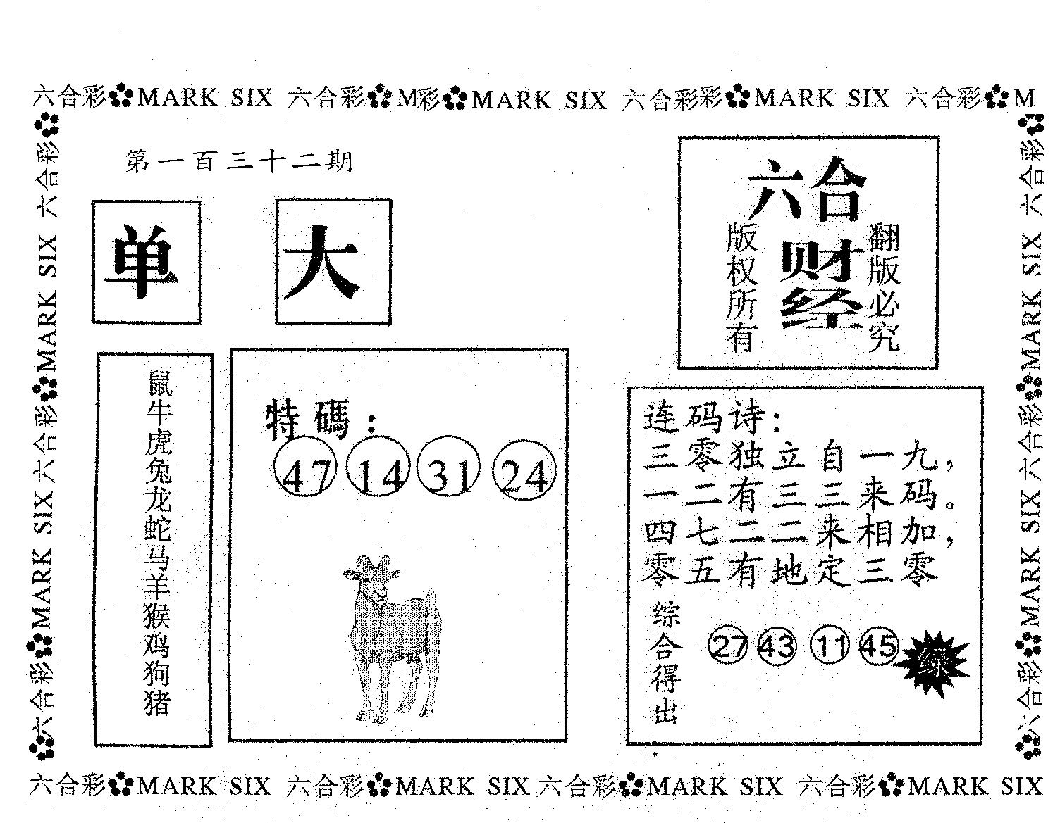 六合财经 第132期