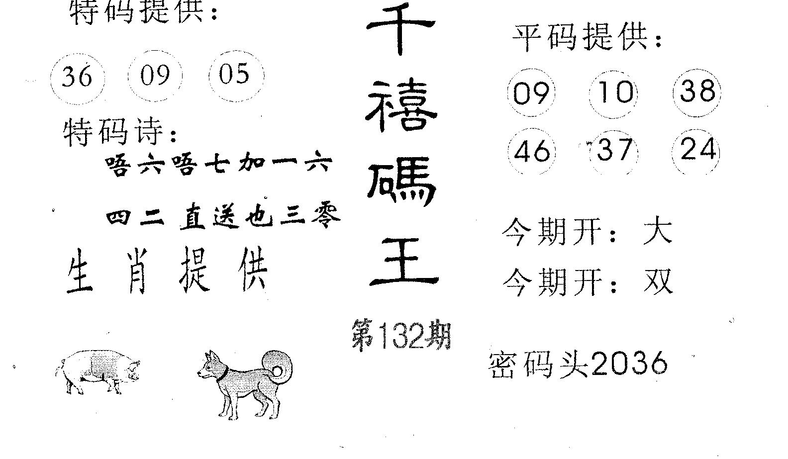 千禧码王 第132期