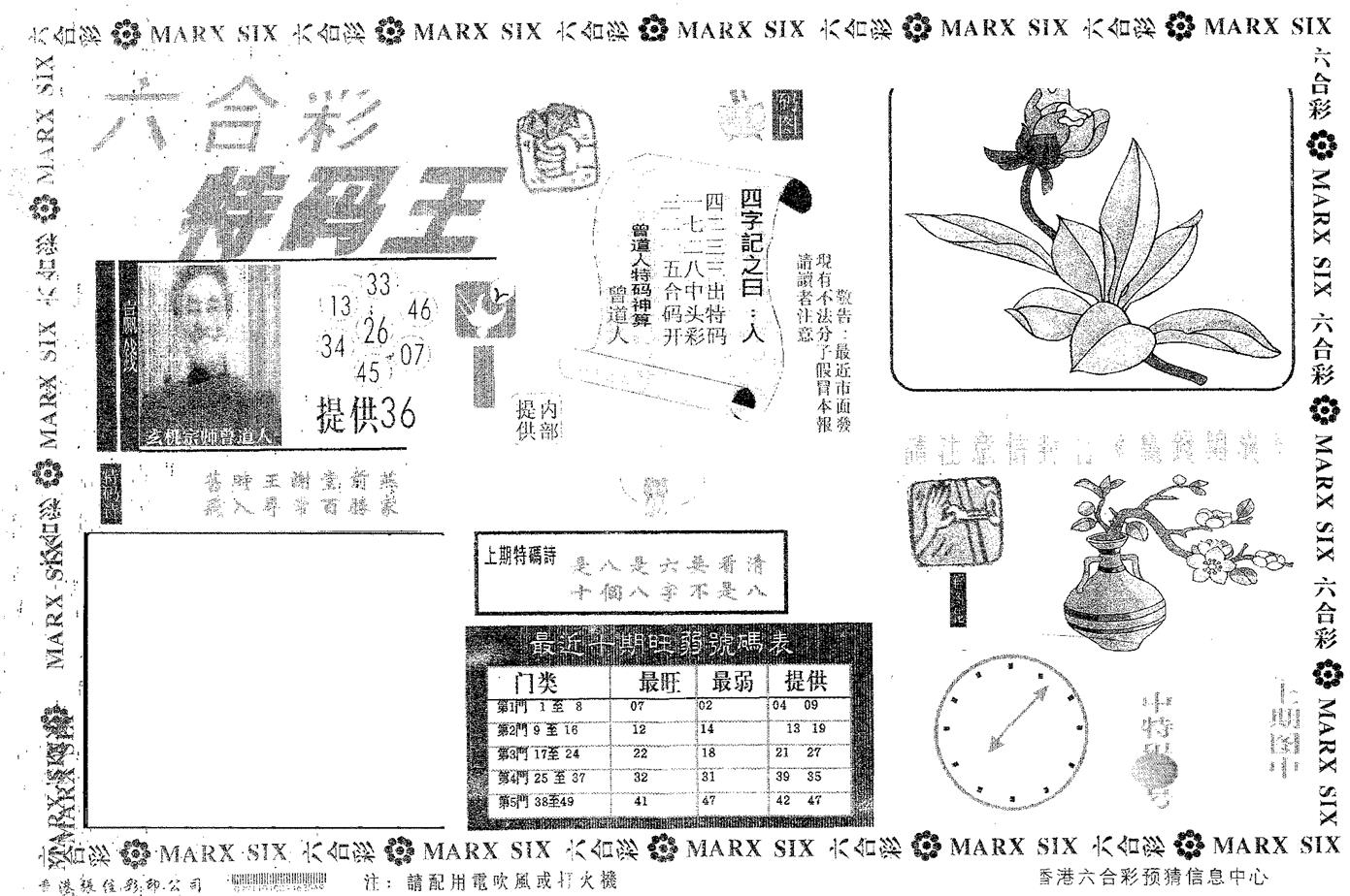 特码王A 第133期