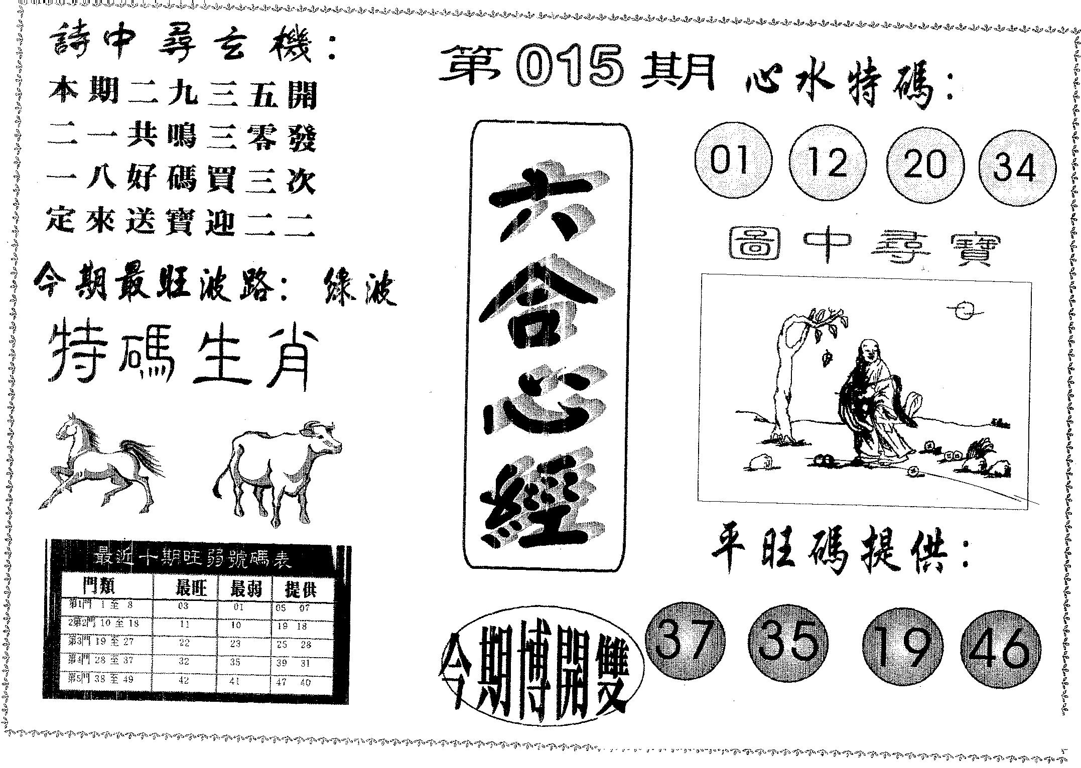 六合心经 第15期