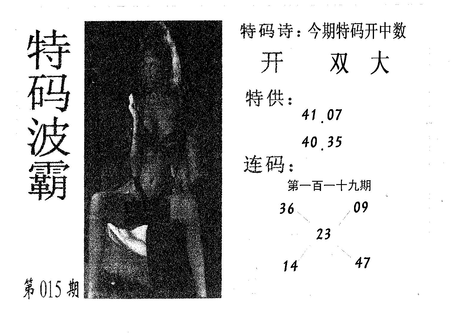 特码波霸 第15期