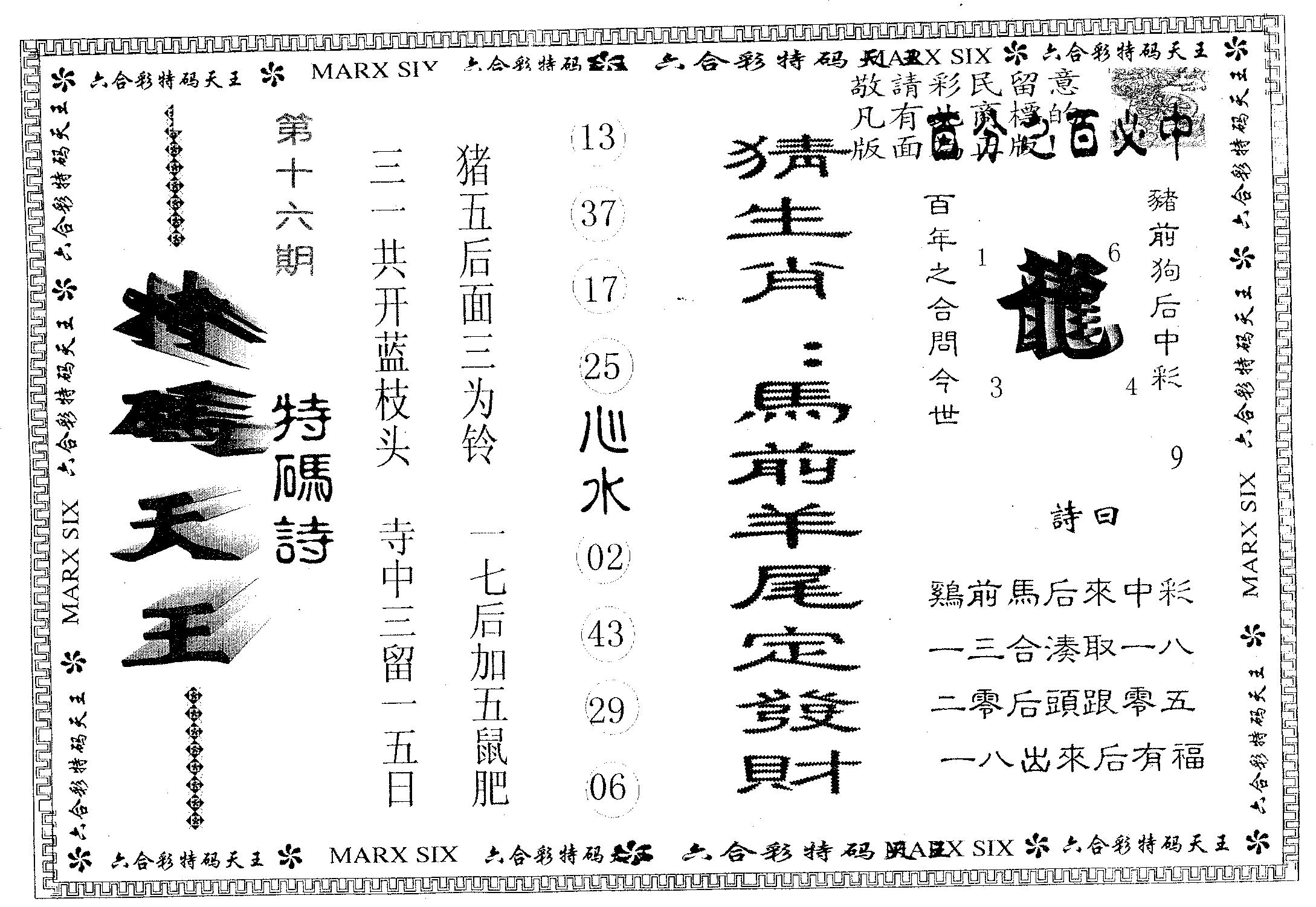 天码天王 第16期