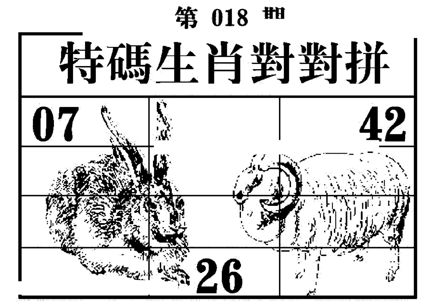 特码生肖对对拼 第18期