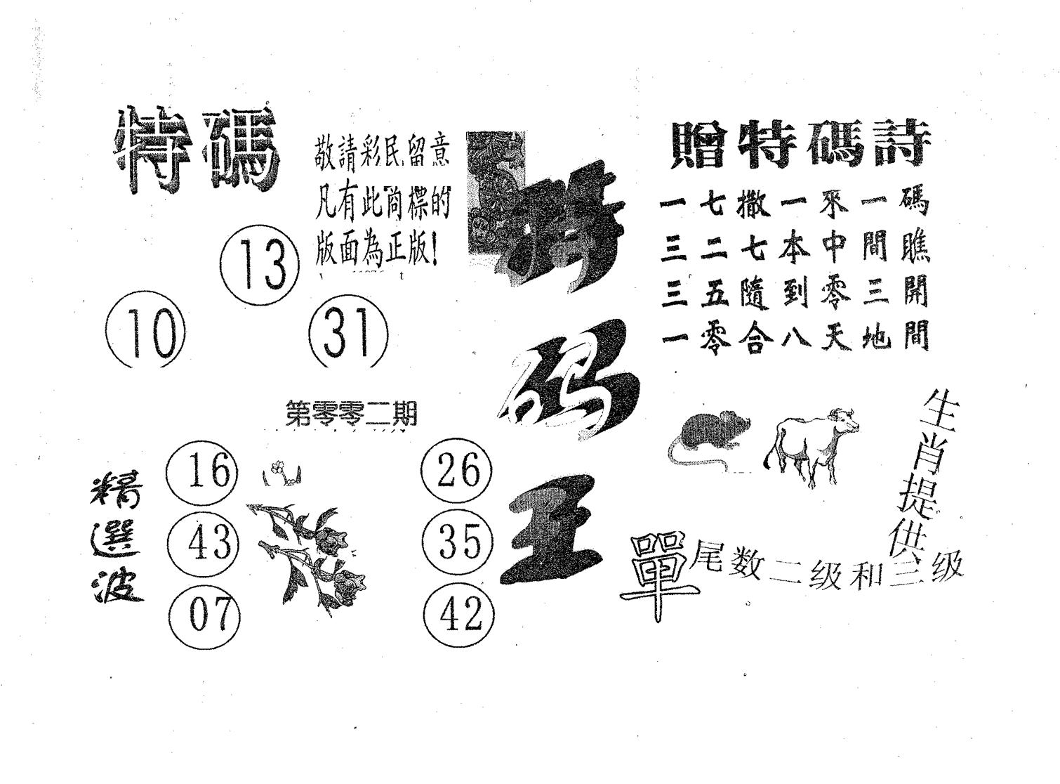 特码王A 第2期