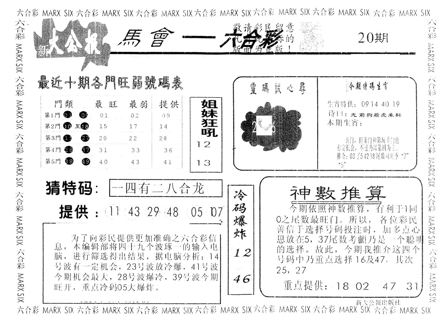 另版大公报 第20期
