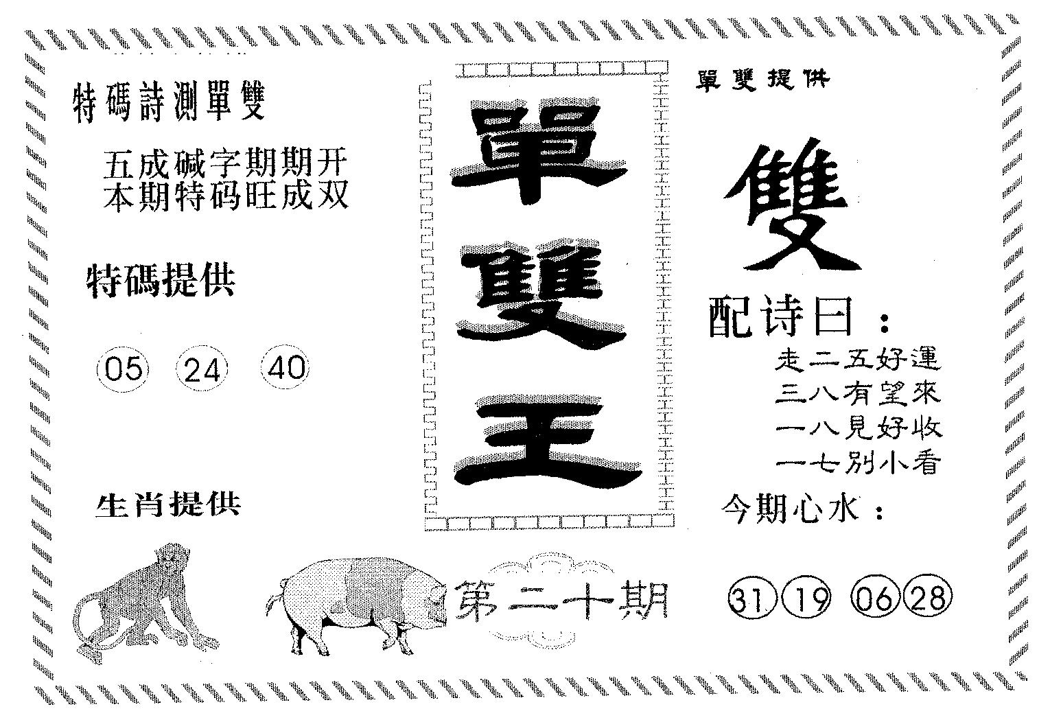 单双王B 第20期