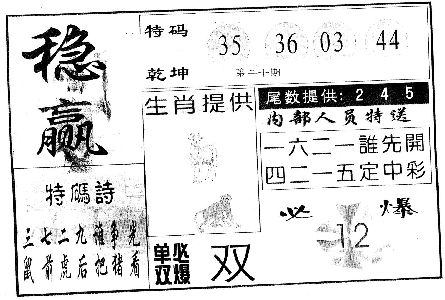 稳赢 第20期