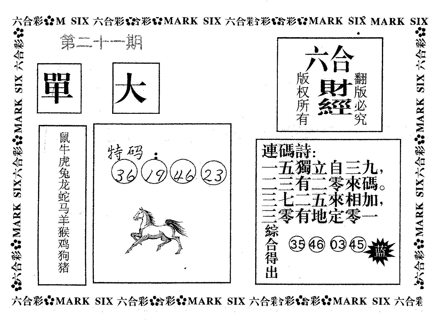 六合财经 第21期