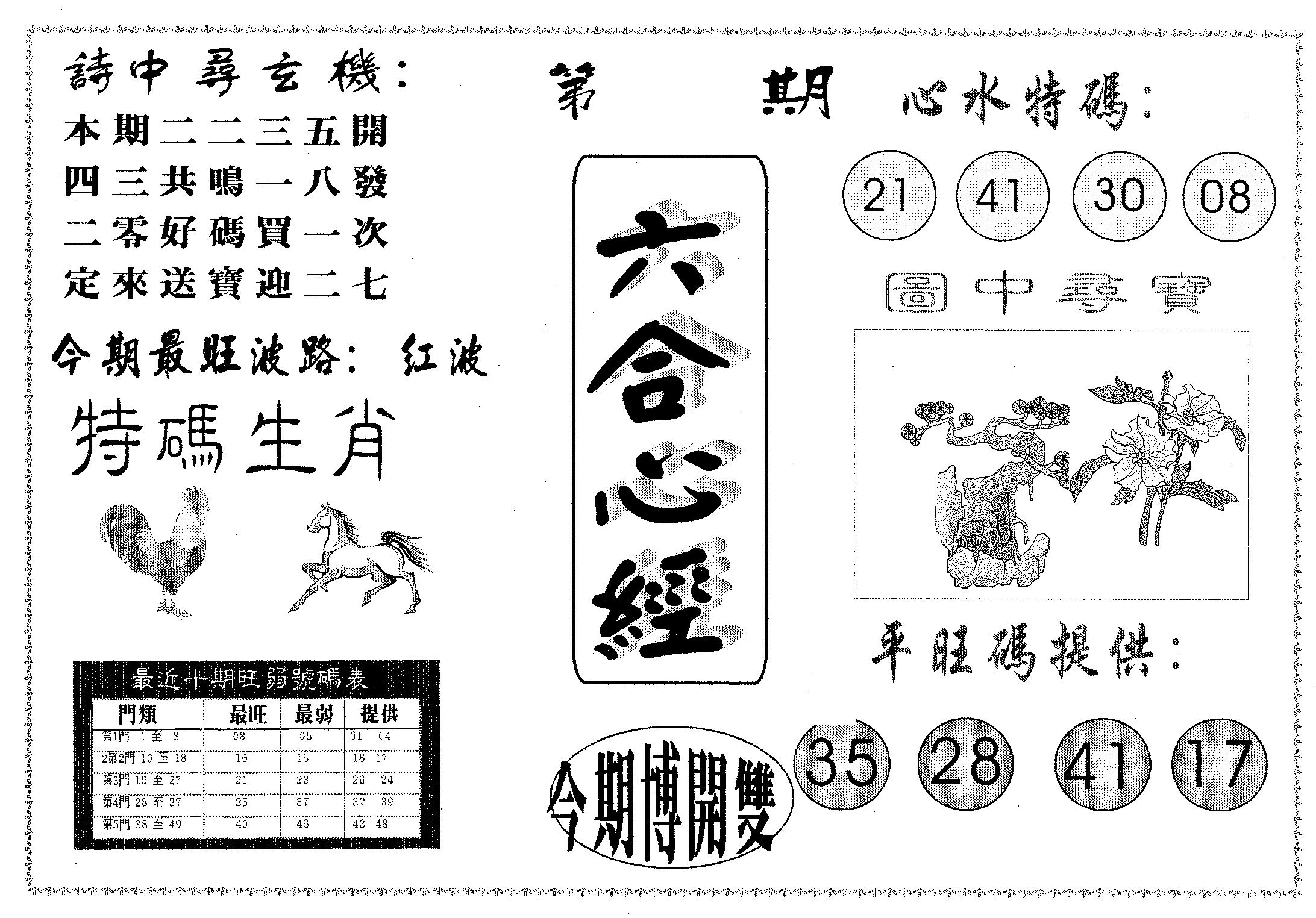 六合心经 第22期