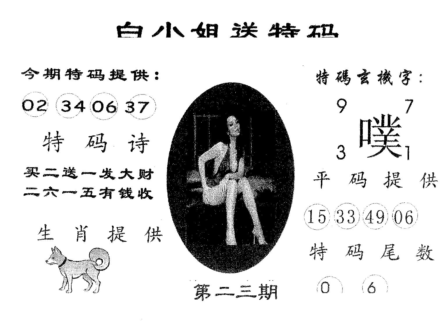 白姐送特 第23期