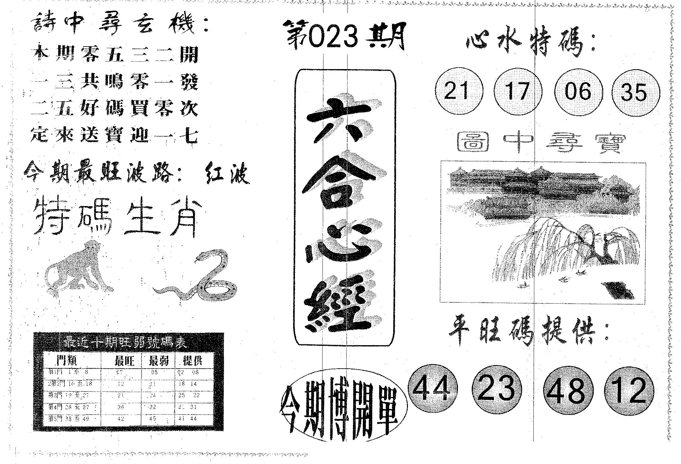六合心经 第23期