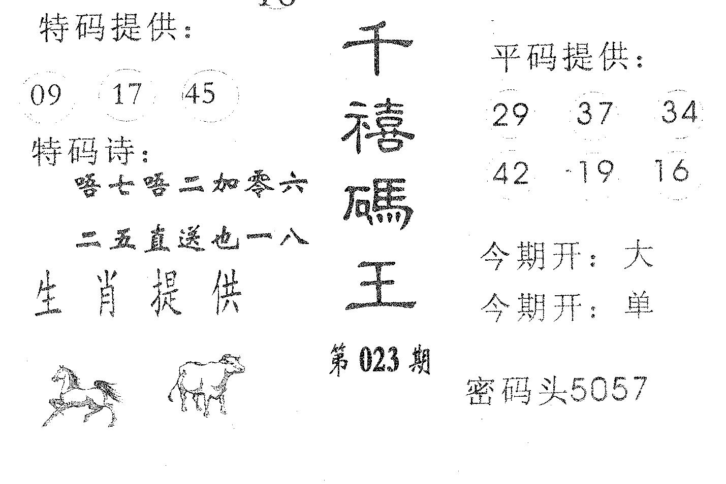 千禧码王 第23期