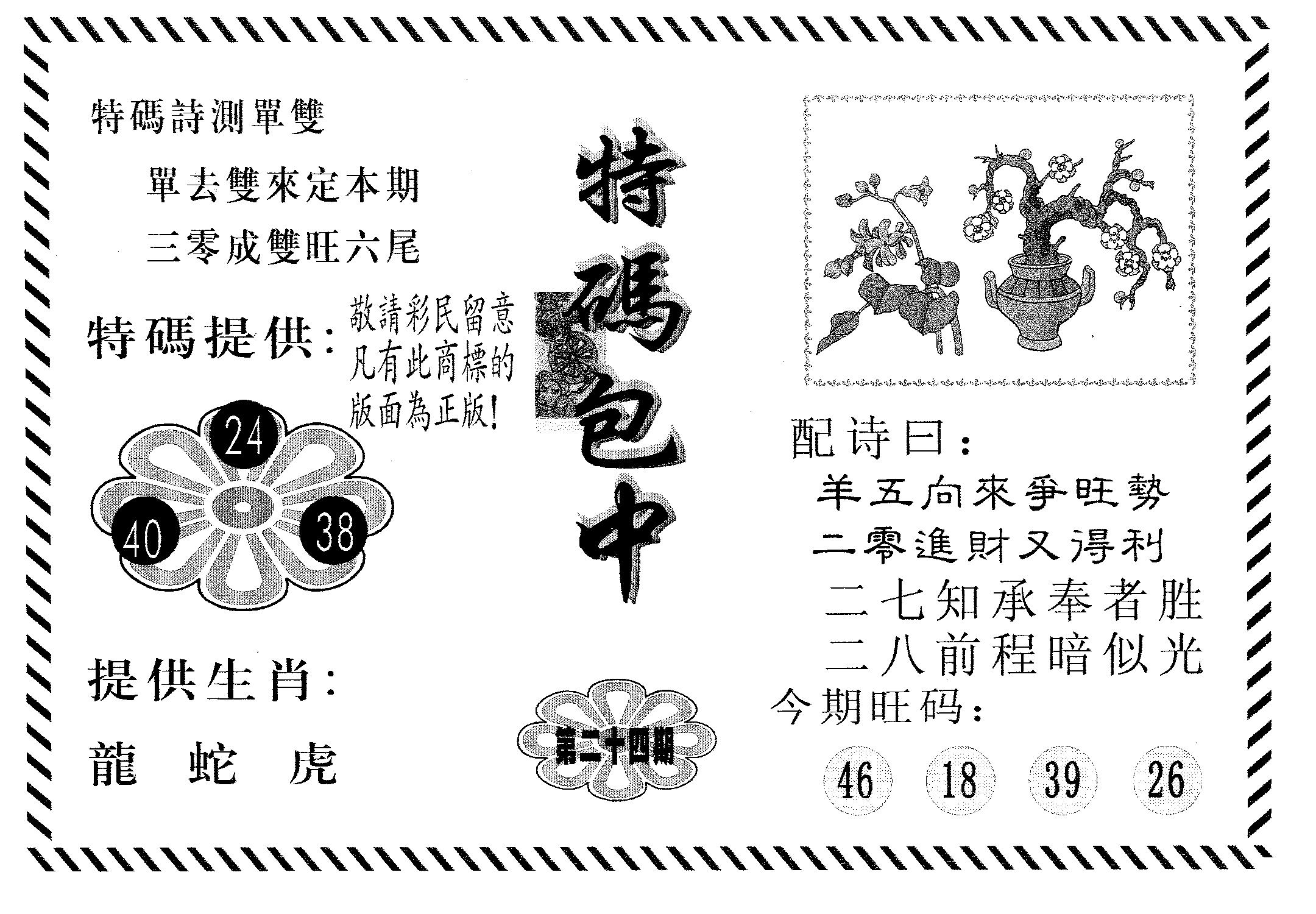 特码包中 第24期
