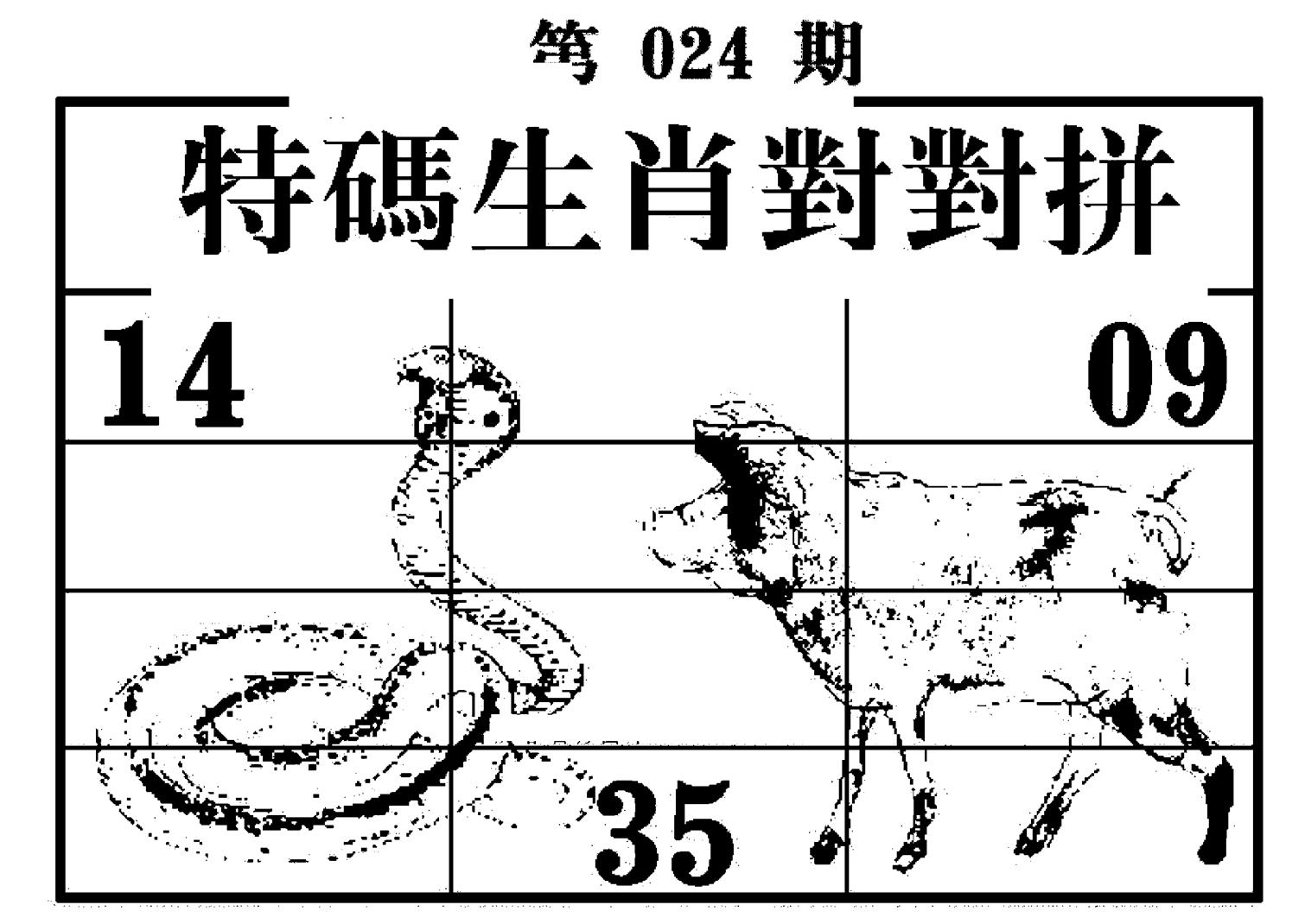 特码生肖对对拼 第24期