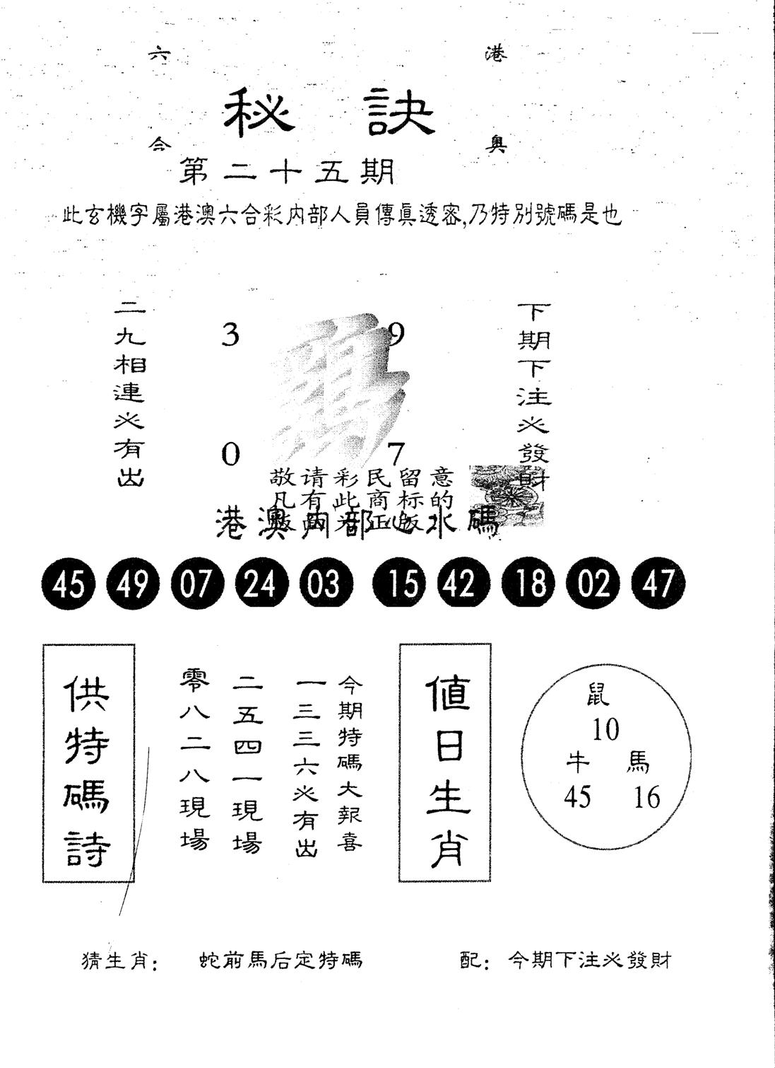 另版秘诀 第25期