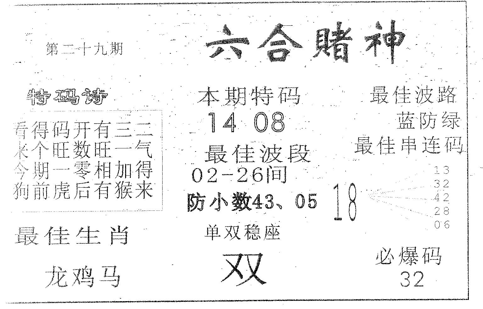 六合赌神 第29期