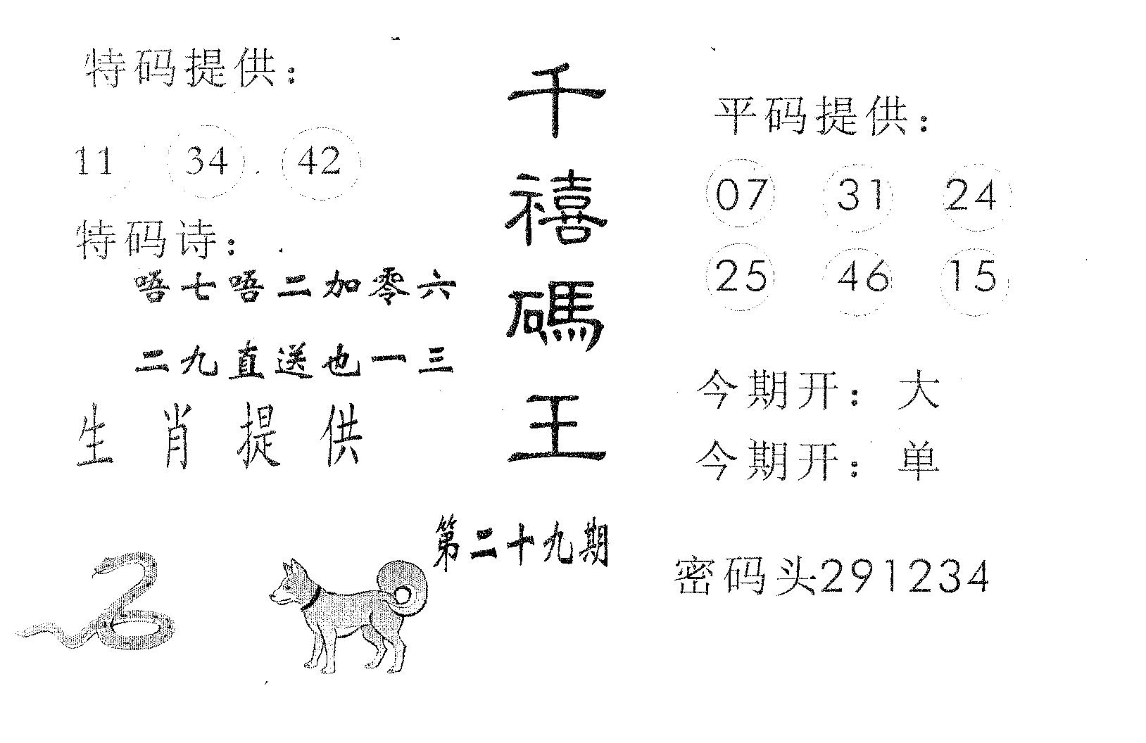 千禧码王 第29期