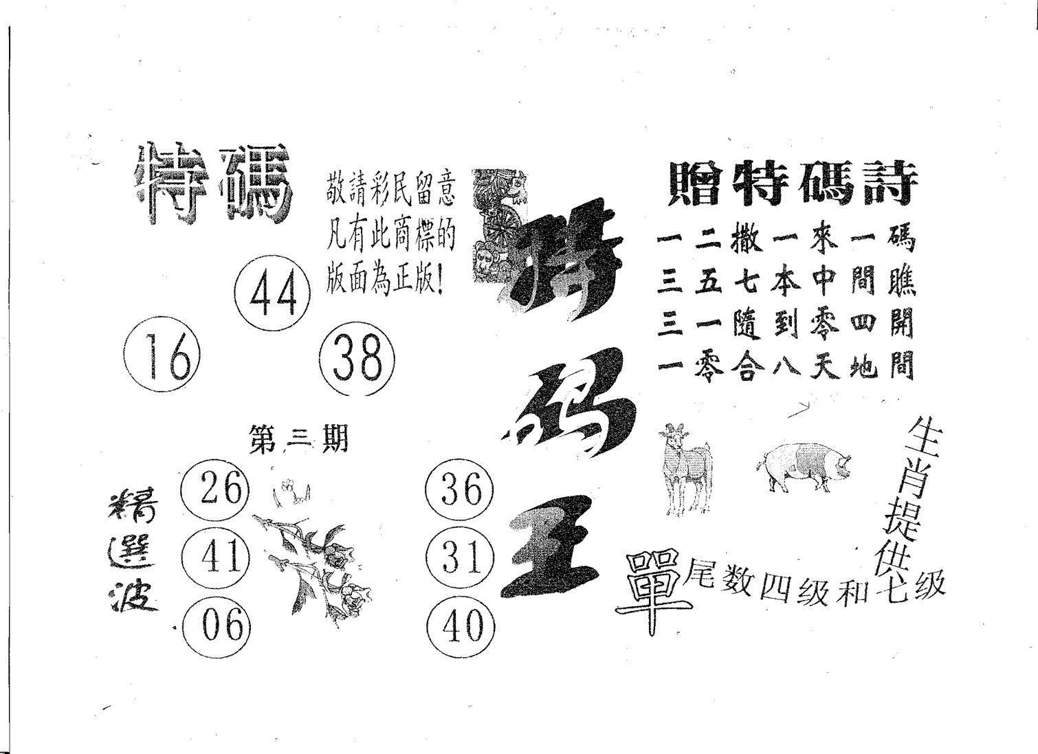 特码王A 第3期