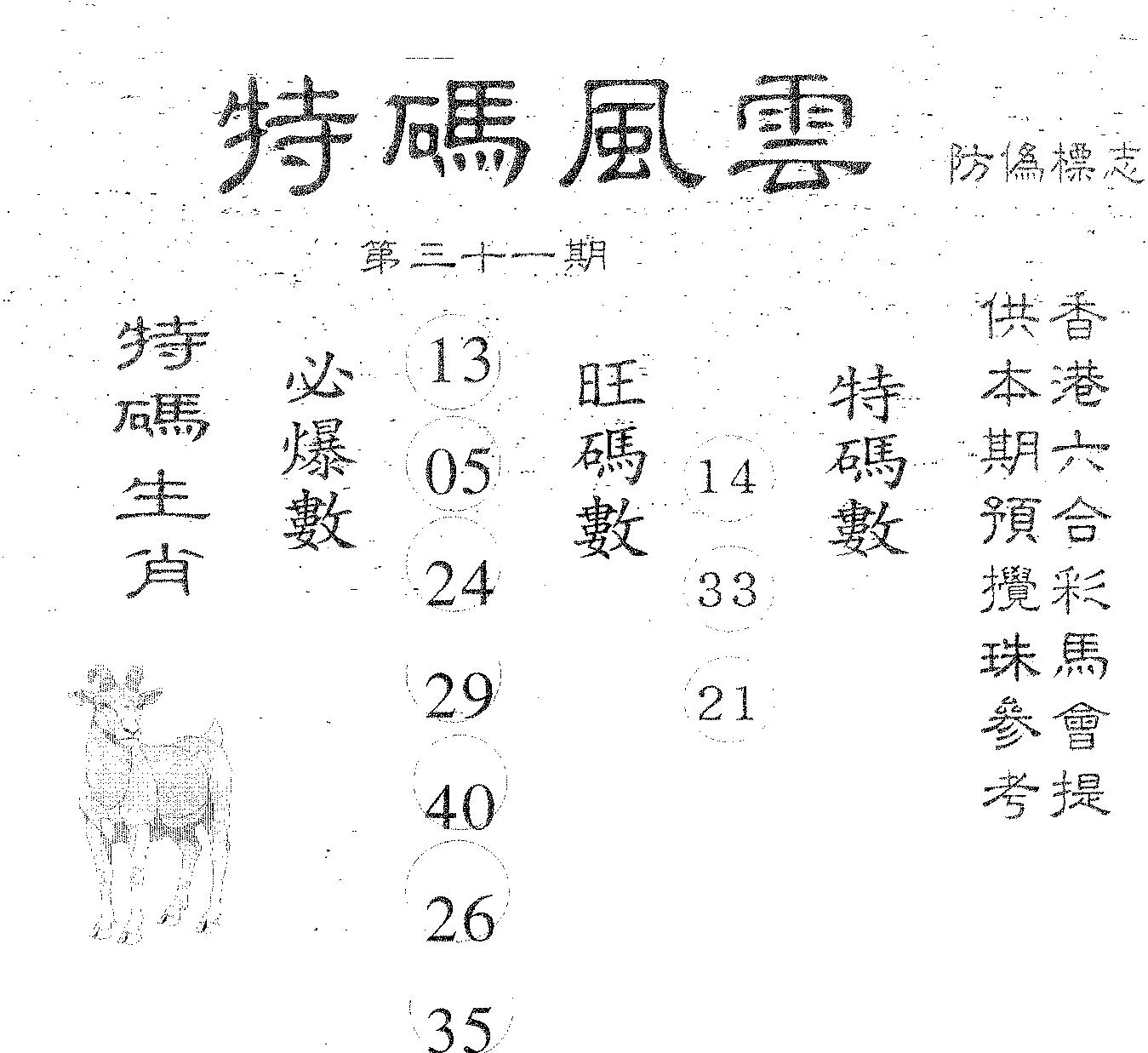 特码风云 第31期