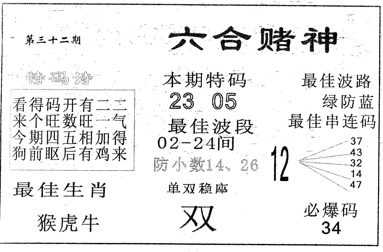 六合赌神 第32期