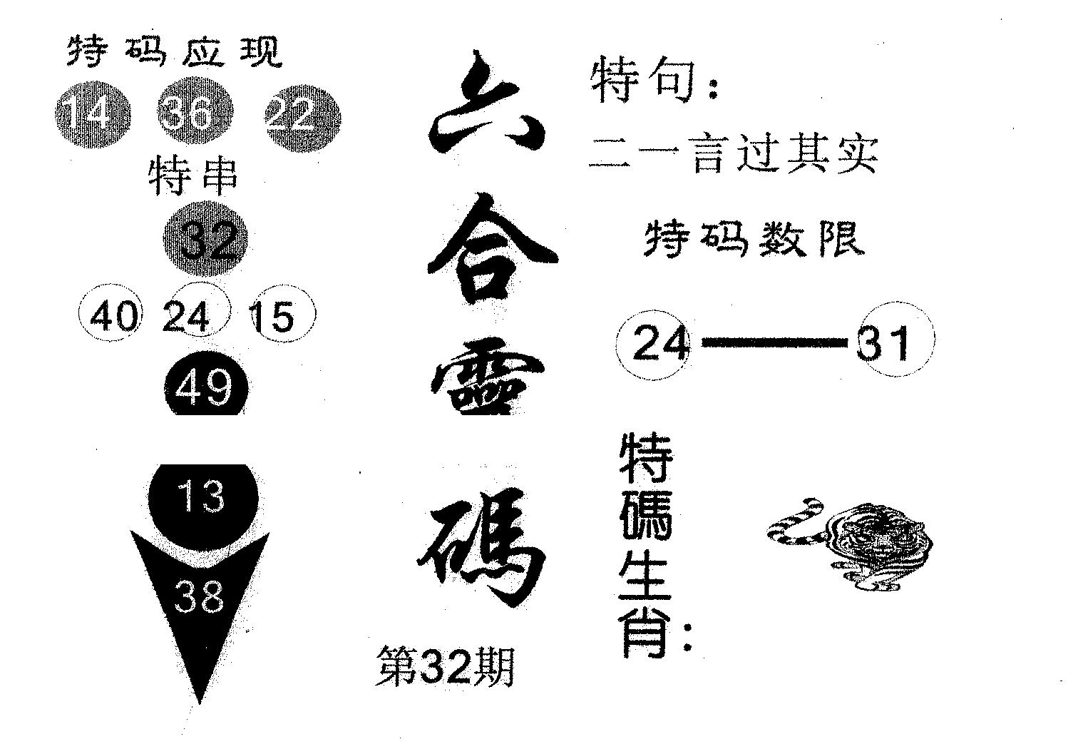 六合灵码 第32期