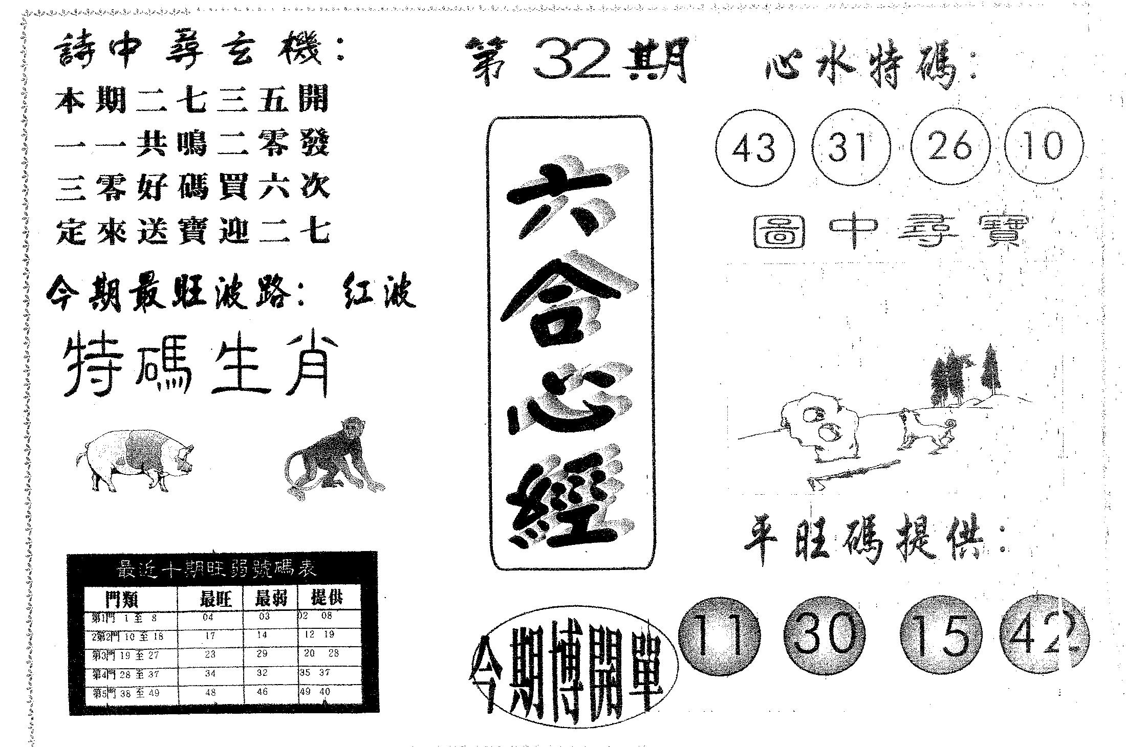 六合心经 第32期