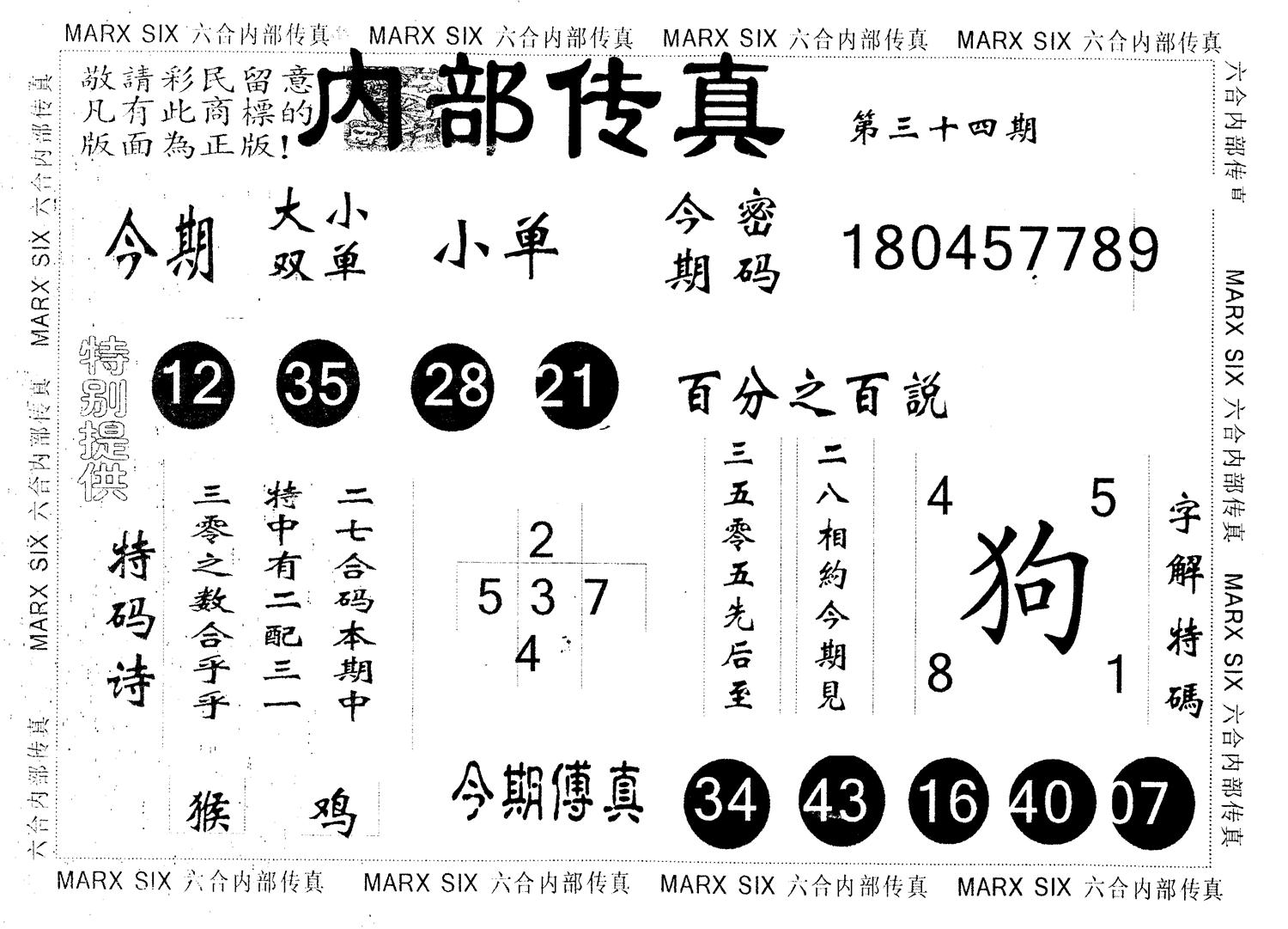 另版内部传真 第34期