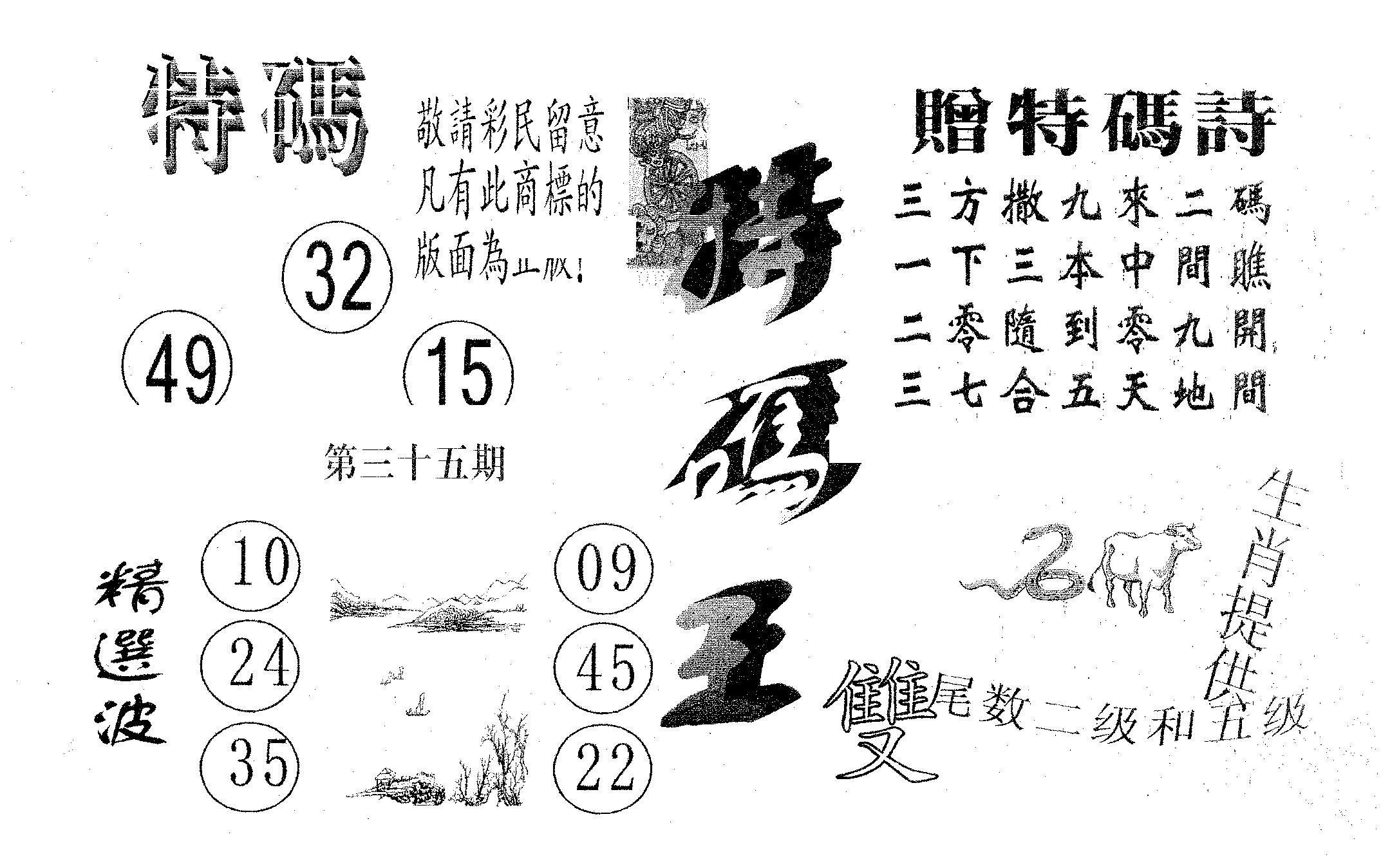 特码王A 第35期