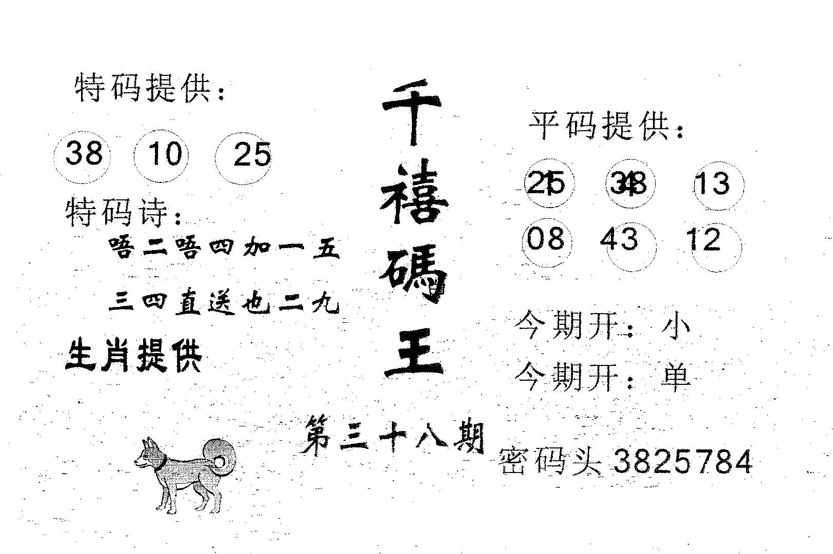 千禧码王 第38期