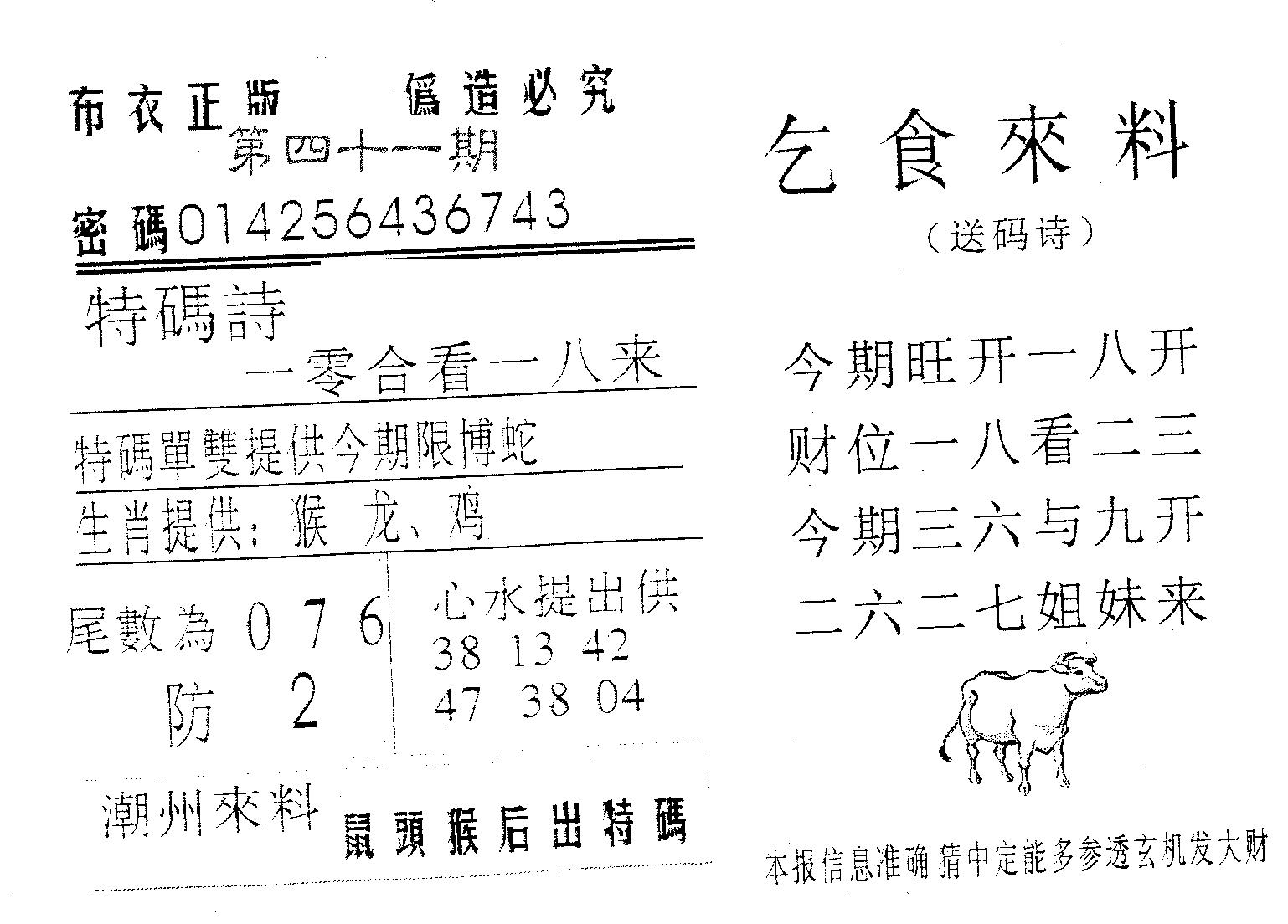 乞食来料 第41期