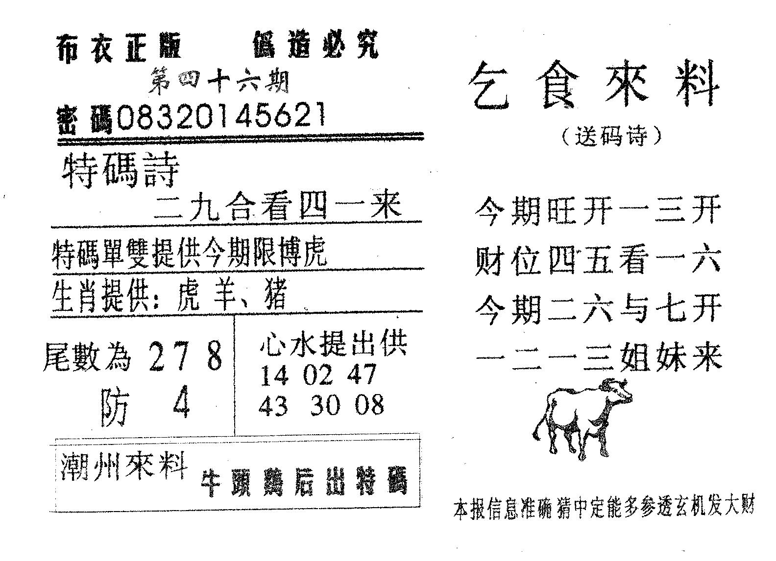 乞食来料 第46期