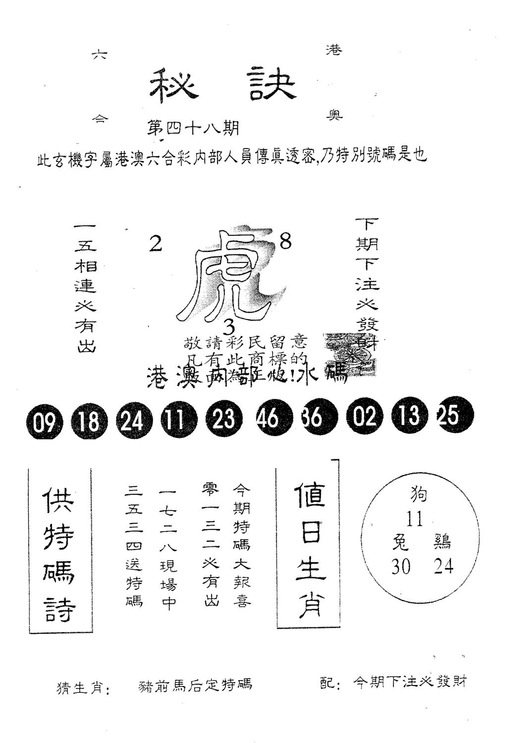 秘决 第48期
